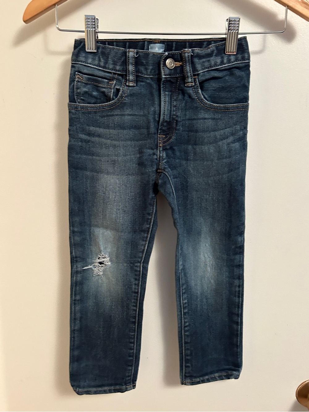 GAP Boys Dark Wash Distressed Jeans
